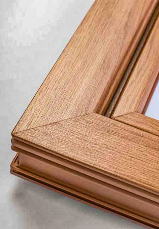 profilo di una finestra pvc effetto legno dettaglio finestra pvc